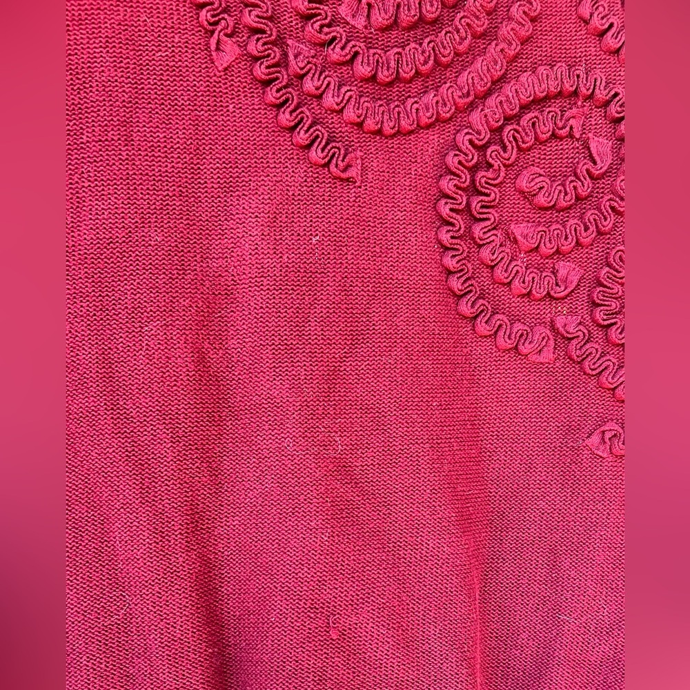 Anthropologie Tracy Reese Rich Burgundy Knit Sweater - Picture 3 of 6